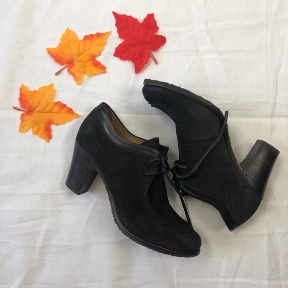 Frye Shoes - Frye | Suede Black Lace up Parker Booties